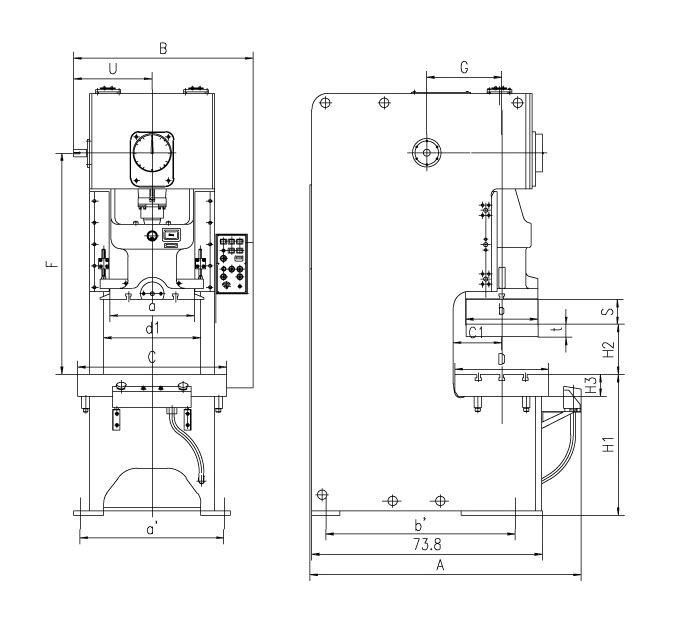 fast speed press dimensions