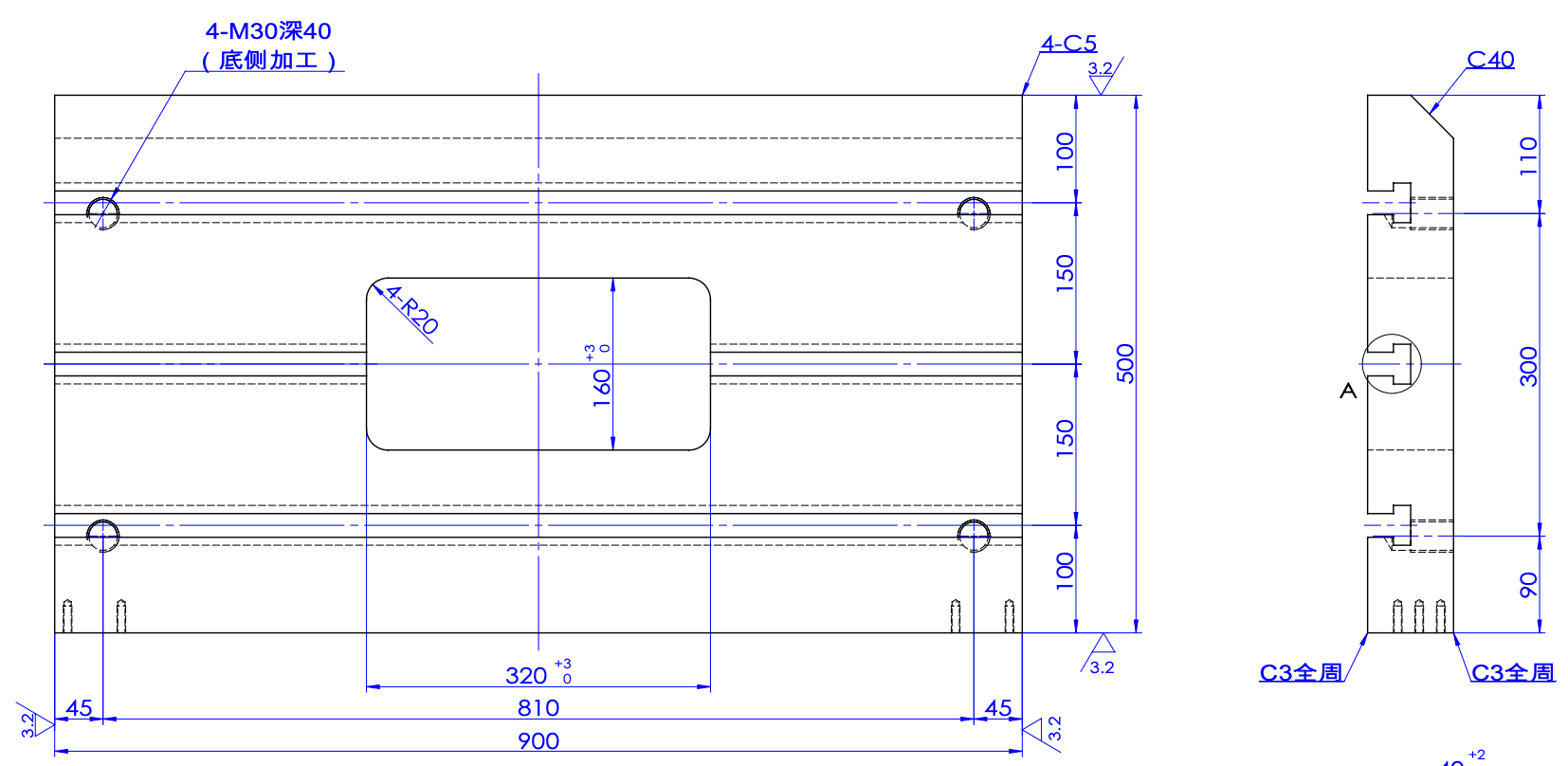 APA-60 press table drawing